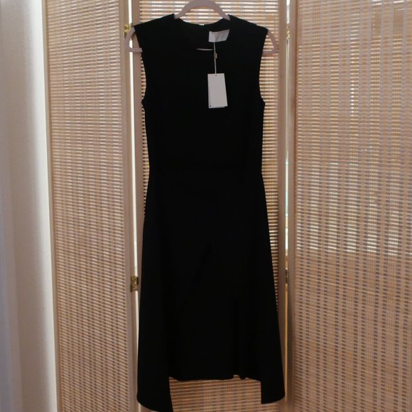 NWT Hugo Boss "Delieta" Wool Black Sheath Dress - Picture 5 of 10